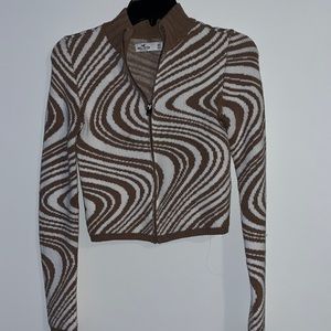 Hollister thick zip up sweater